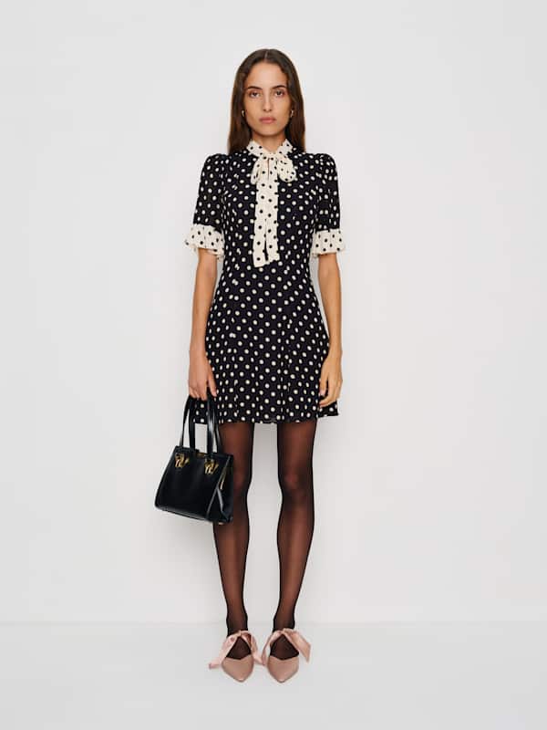 Whimsical Dress - Licorice Dot